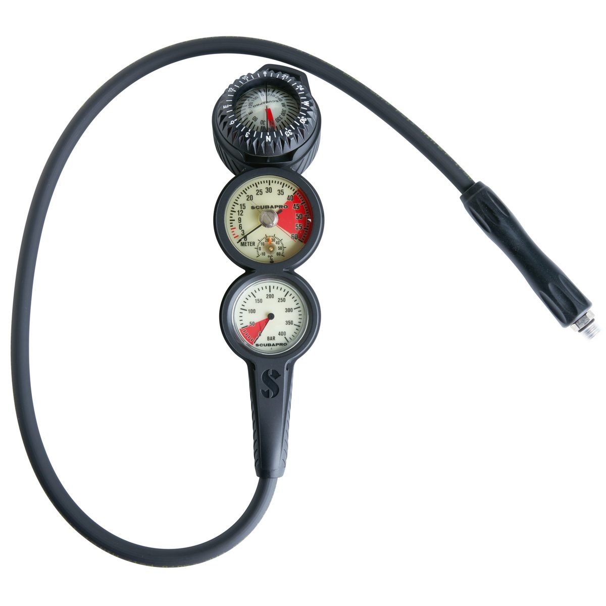 Scubapro 3G Analog, Tiefenmesser + Manometer + Kompass FS-2, Metall