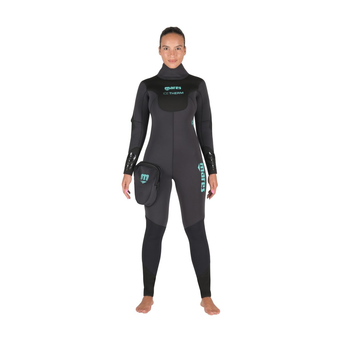 Mares ICE THERM 7/6 She Dives Anzug Black-Aquamarine Size 1