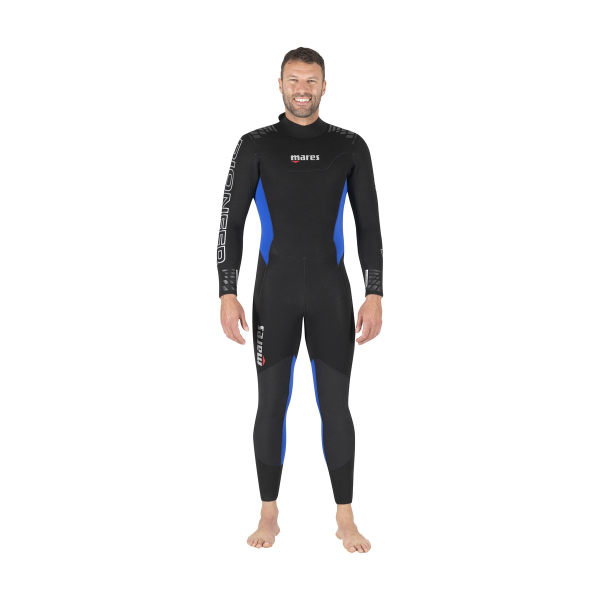Mares PIONEER 5 Man Anzug Black Blue Size 7