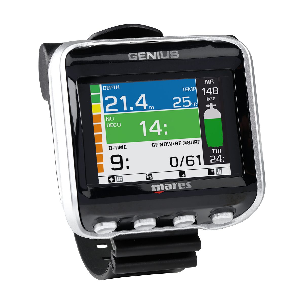 Mares GENIUS Computer Black-Silver