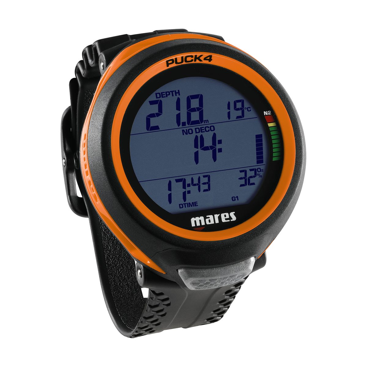 Mares PUCK 4 Computer Black-Orange