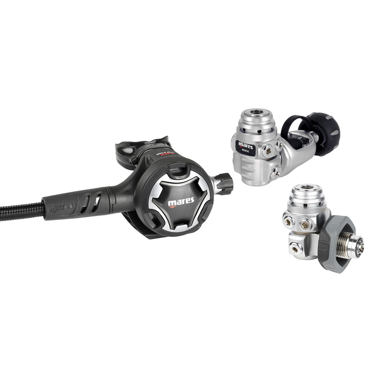 Mares DUAL ADJ 62X Atemregler DIN Black Black