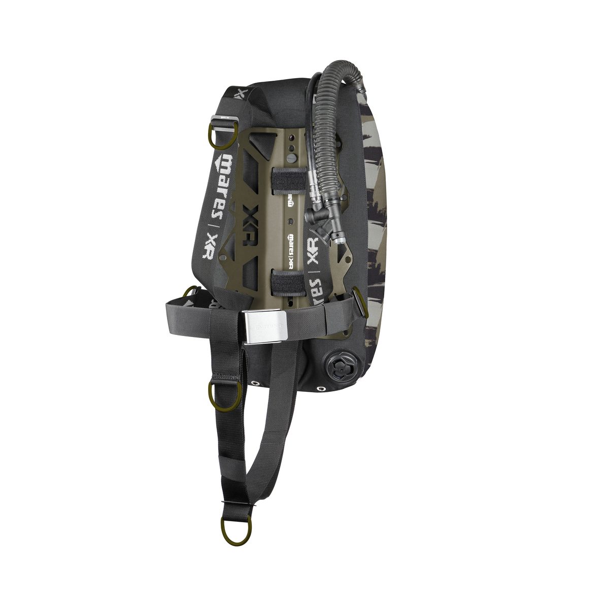 Mares TACTICAL GREEN Single Backmount Set 16 Kg / 34 Lbs