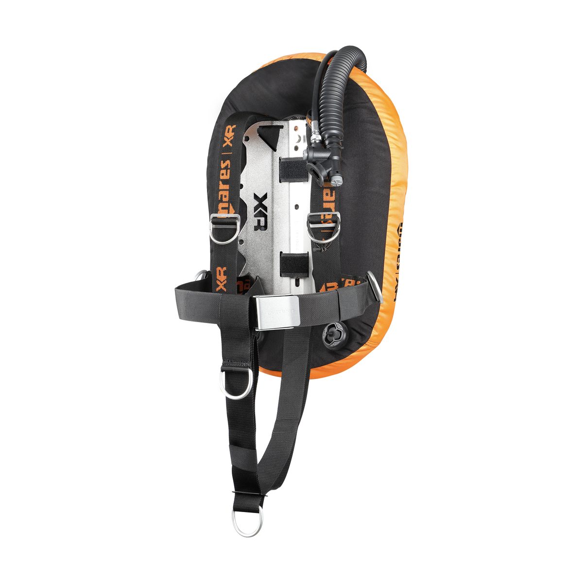 Mares HV Single Backmount Set Black-Orange