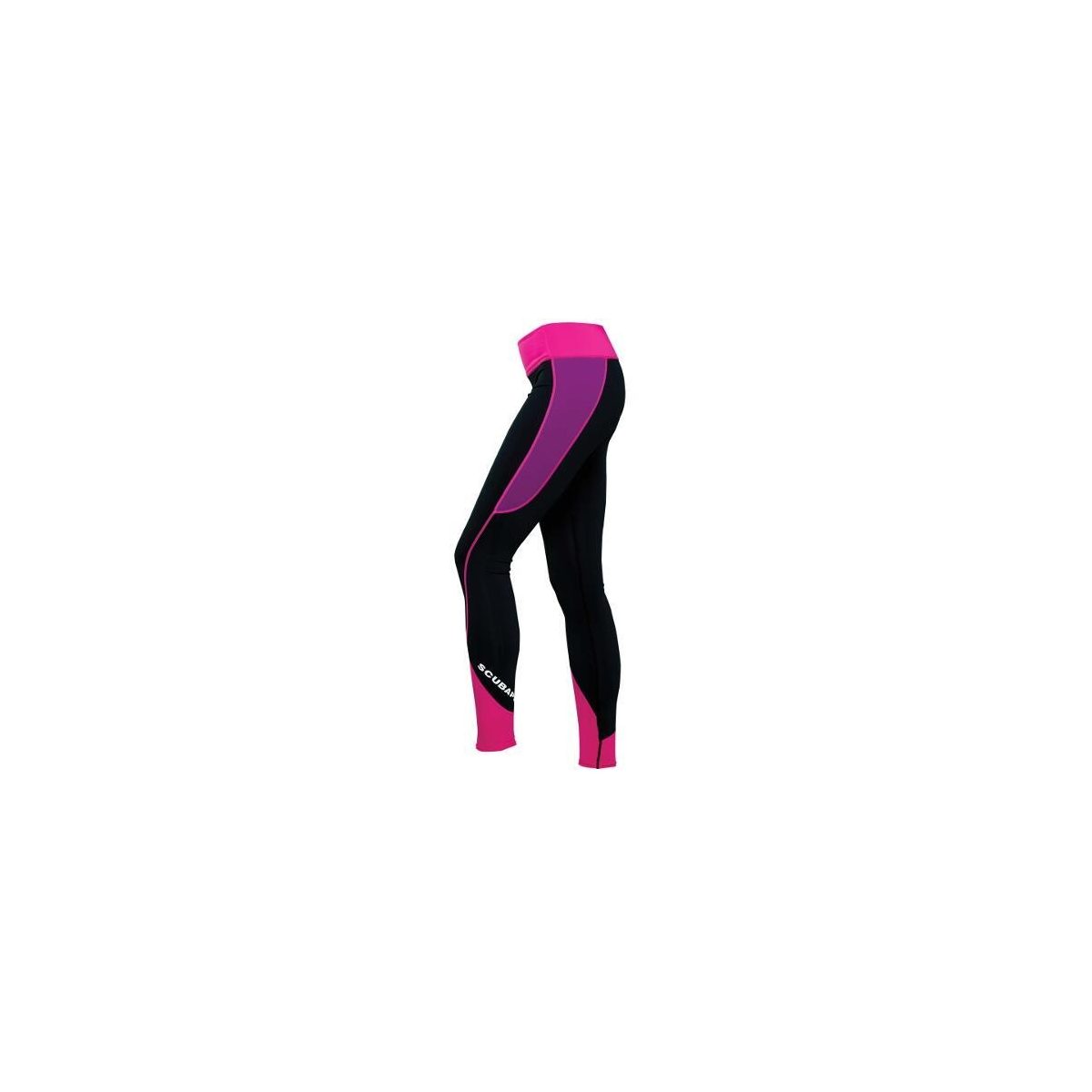 Scubapro UPF 80 T-Flex Legging Damen, Schwarz/Lila/rosa (Juwel), XS