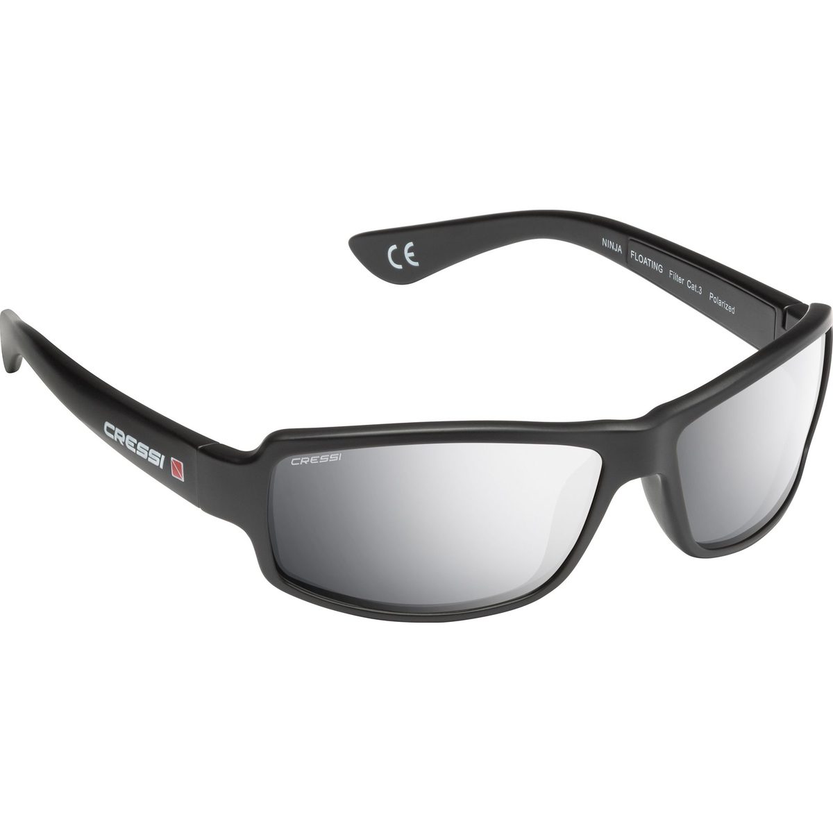 Cressi Ninja Floating (black/silver mirrored lens)