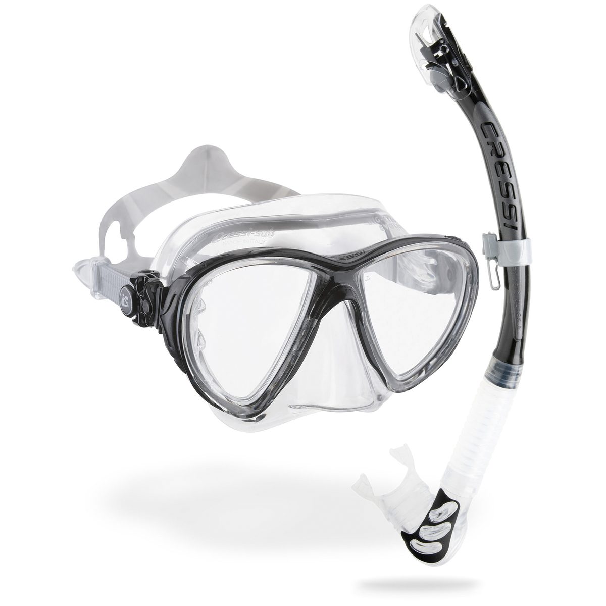 Cressi Big Eyes Evolution + Alpha Ultra Dry (clear/black)