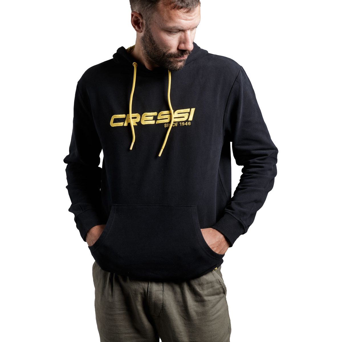 Cressi Cressi Hoodie Unisex (black/yellow)