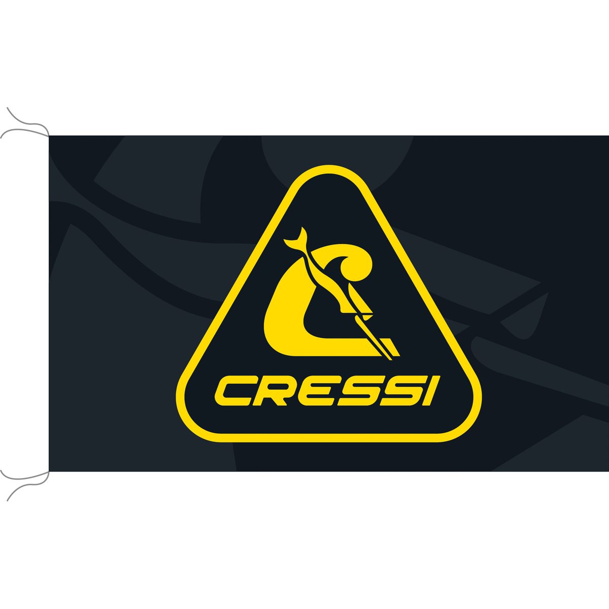 Cressi Rectangle Flag (black/yellow) [150 x 90 cm]