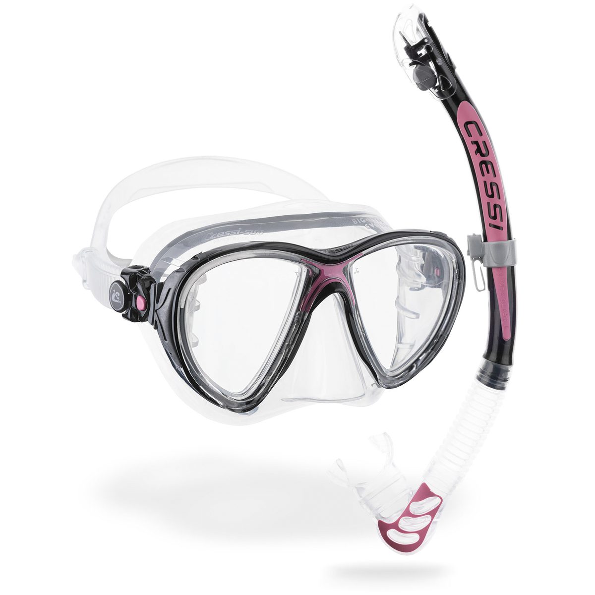 Cressi Big Eyes Evolution + Alpha Ultra Dry (black/pink)