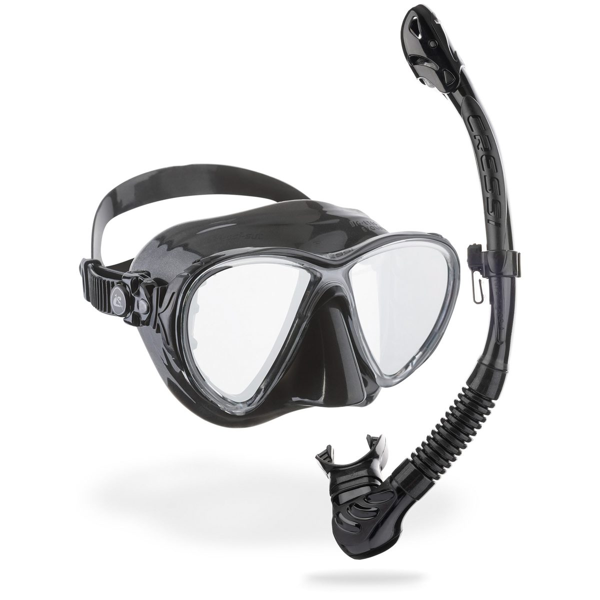 Cressi Big Eyes Evolution + Alpha Ultra Dry (black/black-mirrored lens)