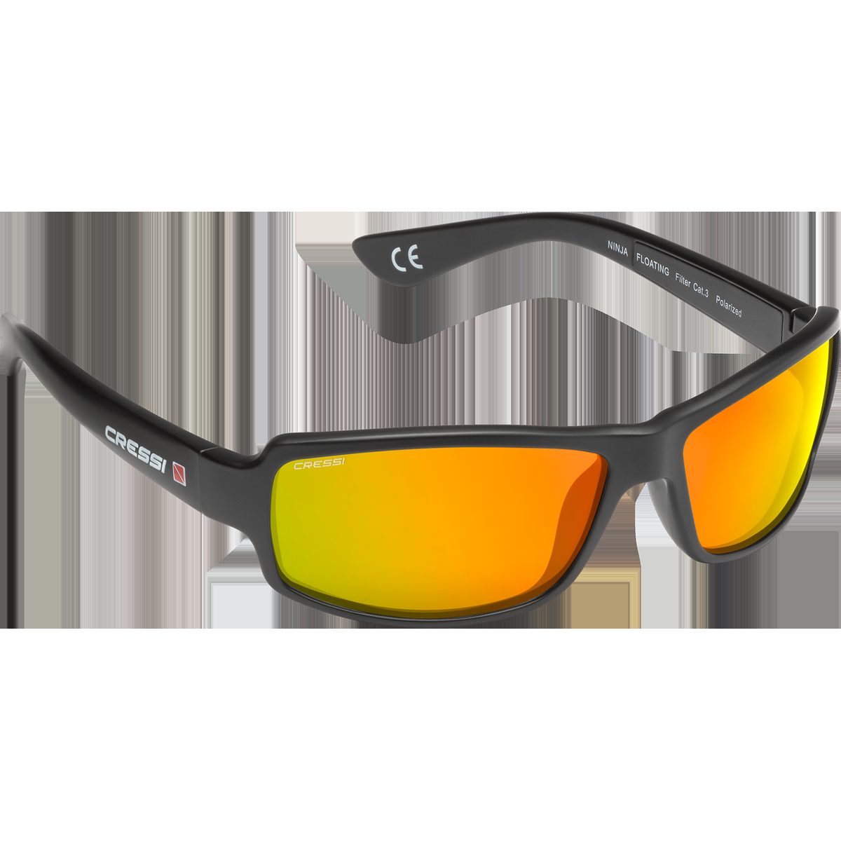 Cressi Ninja Floating (black/orange mirrored lens)