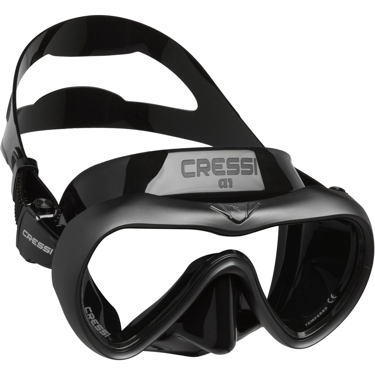 Cressi A1 (black/graphite - clear lens)