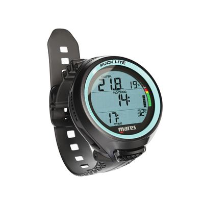 Mares PUCK LITE Computer Black-Aquamarine