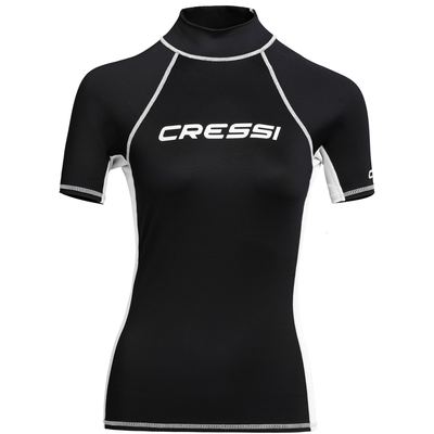 Cressi Rash Guard Short Sleeve Lady (black/white)