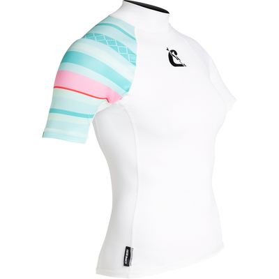 Cressi Shield Lady Rashguard Short Sleeve (white/aquamarine)