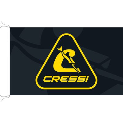 Cressi Rectangle Flag (black/yellow) [150 x 90 cm]