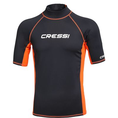 Cressi Rash Guard Short Sleeve Man (black/orange)